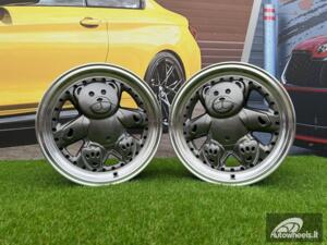 Ratlankis Ronal Teddy Bear style for VW Golf Jetta | R15X7J 4X100 ET30 73.1 Grey with Diamond cut lip ( VW Golf/Jetta, BMW E30, JDM cars)