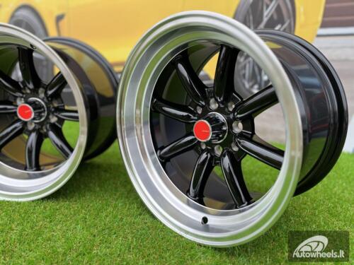 Ratlankis Watanabe Rota style 15X10.5J 4X100/4X114.3 ET -15 73.1 Black with Diamond cut lip ( Mazda MX RX, VW, BMW E30, Honda, JDM cars )