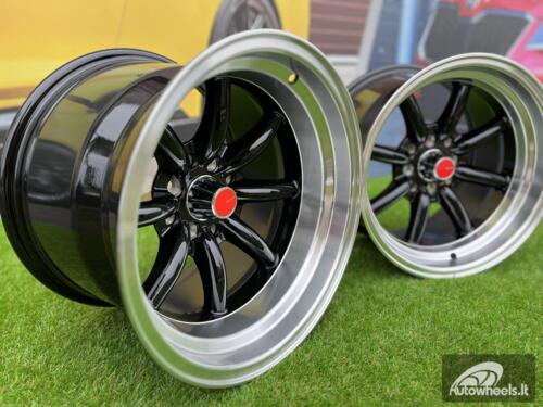 Ratlankis Watanabe Rota style 15X10.5J 4X100/4X114.3 ET -15 73.1 Black with Diamond cut lip ( Mazda MX RX, VW, BMW E30, Honda, JDM cars )