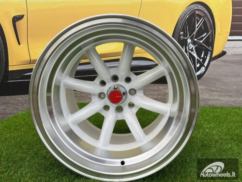 Ratlankis Watanabe Rota style 15X9J 4X100/4X114.3 ET0 73.1 White with Diamond cut lip ( Mazda MX RX, VW, BMW E30, Honda, JDM cars )