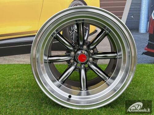 Ratlankis Watanabe Rota style 15X9J 4X100/4X114.3 ET0 73.1 Hyperblack with Diamond cut lip ( Mazda MX RX, VW, BMW E30, Honda, JDM cars )