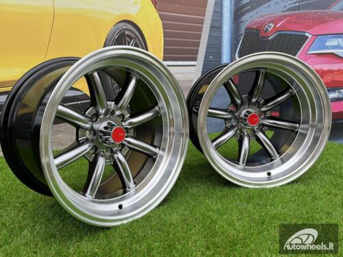 Ratlankis Watanabe Rota style 15X9J 4X100/4X114.3 ET0 73.1 Hyperblack with Diamond cut lip ( Mazda MX RX, VW, BMW E30, Honda, JDM cars )