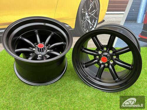 Ratlankis Watanabe Rota style 15X9J 4X100/4X114.3 ET0 73.1 Matt black ( Mazda MX RX, VW, BMW E30, Honda, JDM cars )