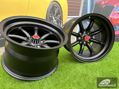 Ratlankis Watanabe Rota style 15X9J 4X100/4X114.3 ET0 73.1 Matt black ( Mazda MX RX, VW, BMW E30, Honda, JDM cars )