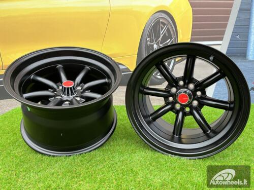 Ratlankis Watanabe Rota style 15X9J 4X100/4X114.3 ET0 73.1 Matt black ( Mazda MX RX, VW, BMW E30, Honda, JDM cars )