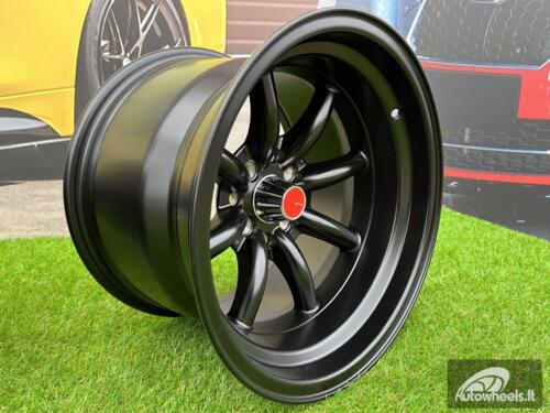 Ratlankis Watanabe Rota style 15X9J 4X100/4X114.3 ET0 73.1 Matt black ( Mazda MX RX, VW, BMW E30, Honda, JDM cars )