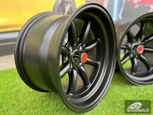 Ratlankis Watanabe Rota style 15X9J 4X100/4X114.3 ET0 73.1 Matt black ( Mazda MX RX, VW, BMW E30, Honda, JDM cars )