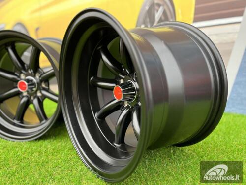 Ratlankis Watanabe Rota style 15X9J 4X100/4X114.3 ET0 73.1 Matt black ( Mazda MX RX, VW, BMW E30, Honda, JDM cars )