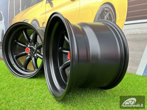 Ratlankis Watanabe Rota style 15X9J 4X100/4X114.3 ET0 73.1 Matt black ( Mazda MX RX, VW, BMW E30, Honda, JDM cars )