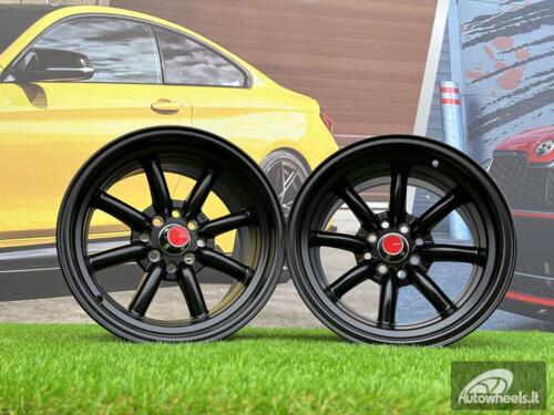 Ratlankis Watanabe Rota style 15X9J 4X100/4X114.3 ET0 73.1 Matt black ( Mazda MX RX, VW, BMW E30, Honda, JDM cars )