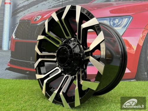 Ratlankis R17x9  6X139.7  ET  M12  110.1  B1799  Black Polished (MB)  For 4X4  (Z1)