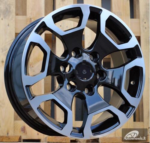 Ratlankis R17x7.5  6X139.7  ET  25  106.1  A6216  (BYD1841)  Black Polished (MB)  For TOYOT  (Z1+Z3)  (4x4)