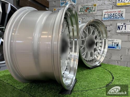 Ratlankis Laredo BBS LM style 15X8J 4X100/4X114.3 ET15 73.1 Silver with Diamond cut lip and black rivets ( BMW E30, VW Golf/Jetta, AUDI 80/Coupe/A3, Mazda MX )