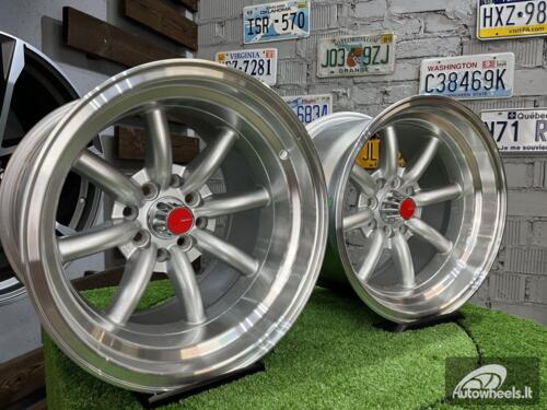 Ratlankis Watanabe Rota style 15X9J 4X100/4X114.3 ET0 73.1 Silver with Diamond cut lip ( Mazda MX RX, VW, BMW E30, Honda, JDM cars )