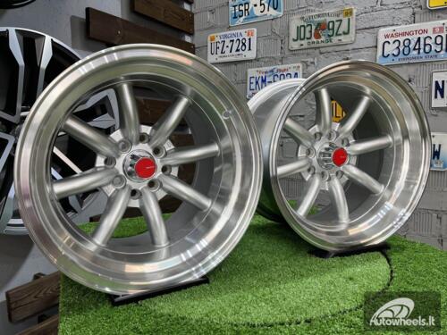 Ratlankis Watanabe Rota style 15X9J 4X100/4X114.3 ET0 73.1 Silver with Diamond cut lip ( Mazda MX RX, VW, BMW E30, Honda, JDM cars )