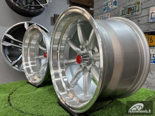 Ratlankis Watanabe Rota style 15X9J 4X100/4X114.3 ET0 73.1 Silver with Diamond cut lip ( Mazda MX RX, VW, BMW E30, Honda, JDM cars )