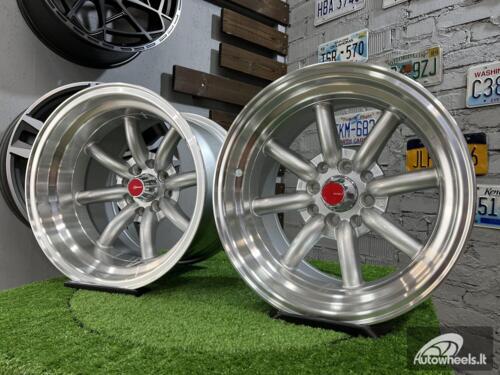 Ratlankis Watanabe Rota style 15X9J 4X100/4X114.3 ET0 73.1 Silver with Diamond cut lip ( Mazda MX RX, VW, BMW E30, Honda, JDM cars )