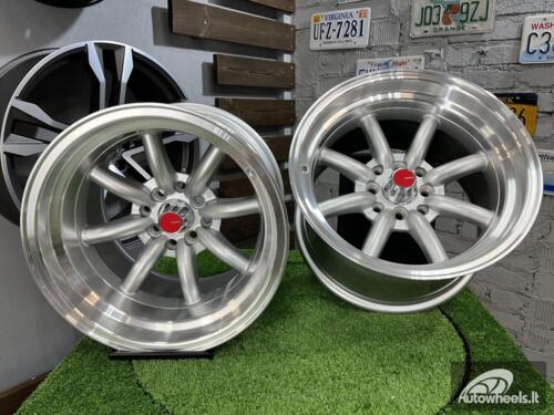 Ratlankis Watanabe Rota style 15X9J 4X100/4X114.3 ET0 73.1 Silver with Diamond cut lip ( Mazda MX RX, VW, BMW E30, Honda, JDM cars )