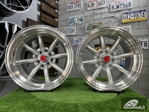 Ratlankis Watanabe Rota style 15X10.5J 4X100/4X114.3 ET -15 73.1 Silver with Diamond cut lip ( Mazda MX RX, VW, BMW E30, Honda, JDM cars )