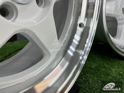 Ratlankis ESR CR5 Style 15X8.25J 4X100 ET20 73.1 White with Diamond cut lip ( BMW E30, VW Golf/Jetta, AUDI 80/90/Coupe, Mazda MX3/MX5, Honda Civic, JDM cars )