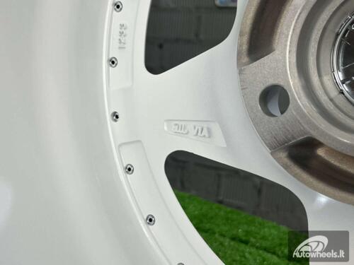 Ratlankis Akron Ferrari 348TS Style 15X8.25J 4X100 ET25 73.1 White with Diamond cut face and lip ( BMW E30, VW Golf/Jetta, AUDI 80/90/Coupe, Mazda MX3/MX5, Honda Civic, JDM cars )