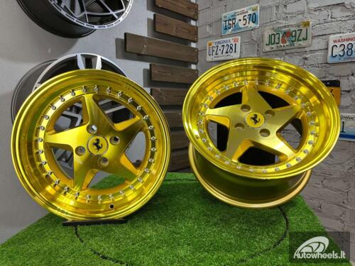 Ratlankis Akron Ferrari 348TS Style 15X8.25J 4X100 ET25 73.1 Candy gold ( BMW E30, VW Golf/Jetta, AUDI 80/90/Coupe, Mazda MX3/MX5, Honda Civic, JDM cars )