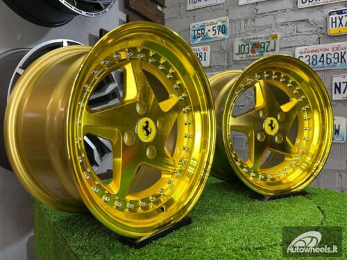 Ratlankis Akron Ferrari 348TS Style 15X8.25J 4X100 ET25 73.1 Candy gold ( BMW E30, VW Golf/Jetta, AUDI 80/90/Coupe, Mazda MX3/MX5, Honda Civic, JDM cars )