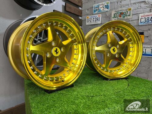 Ratlankis Akron Ferrari 348TS Style 15X8.25J 4X100 ET25 73.1 Candy gold ( BMW E30, VW Golf/Jetta, AUDI 80/90/Coupe, Mazda MX3/MX5, Honda Civic, JDM cars )