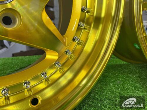 Ratlankis Akron Ferrari 348TS Style 15X8.25J 4X100 ET25 73.1 Candy gold ( BMW E30, VW Golf/Jetta, AUDI 80/90/Coupe, Mazda MX3/MX5, Honda Civic, JDM cars )