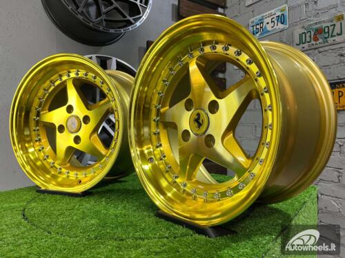 Ratlankis Akron Ferrari 348TS Style 15X8.25J 4X100 ET25 73.1 Candy gold ( BMW E30, VW Golf/Jetta, AUDI 80/90/Coupe, Mazda MX3/MX5, Honda Civic, JDM cars )