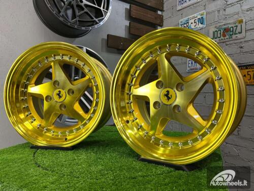 Ratlankis Akron Ferrari 348TS Style 15X8.25J 4X100 ET25 73.1 Candy gold ( BMW E30, VW Golf/Jetta, AUDI 80/90/Coupe, Mazda MX3/MX5, Honda Civic, JDM cars )