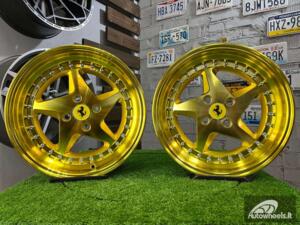 Ratlankis Akron Ferrari 348TS Style 15X8.25J 4X100 ET25 73.1 Candy gold ( BMW E30, VW Golf/Jetta, AUDI 80/90/Coupe, Mazda MX3/MX5, Honda Civic, JDM cars )