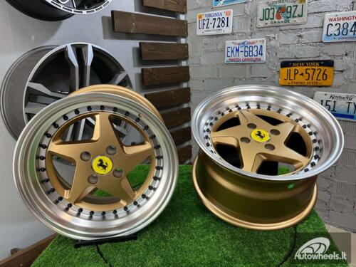 Ratlankis Akron Ferrari 348TS Style 15X8.25J 4X100 ET25 73.1 Matt bronze with Diamond cut lip ( BMW E30, VW Golf/Jetta, AUDI 80/90/Coupe, Mazda MX3/MX5, Honda Civic, JDM cars )