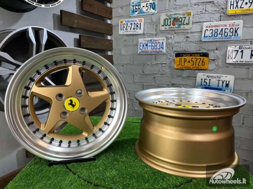 Ratlankis Akron Ferrari 348TS Style 15X8.25J 4X100 ET25 73.1 Matt bronze with Diamond cut lip ( BMW E30, VW Golf/Jetta, AUDI 80/90/Coupe, Mazda MX3/MX5, Honda Civic, JDM cars )