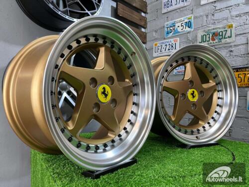 Ratlankis Akron Ferrari 348TS Style 15X8.25J 4X100 ET25 73.1 Matt bronze with Diamond cut lip ( BMW E30, VW Golf/Jetta, AUDI 80/90/Coupe, Mazda MX3/MX5, Honda Civic, JDM cars )