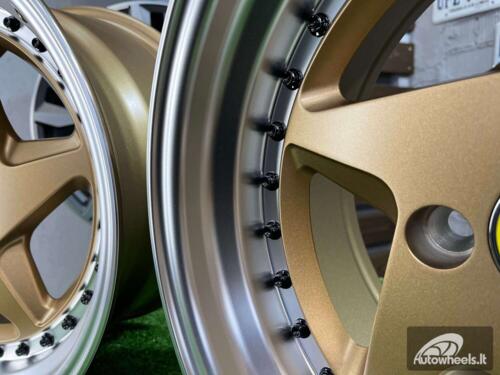 Ratlankis Akron Ferrari 348TS Style 15X8.25J 4X100 ET25 73.1 Matt bronze with Diamond cut lip ( BMW E30, VW Golf/Jetta, AUDI 80/90/Coupe, Mazda MX3/MX5, Honda Civic, JDM cars )