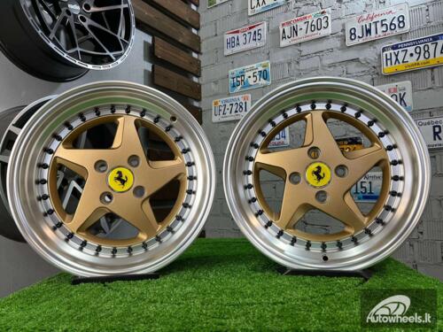 Ratlankis Akron Ferrari 348TS Style 15X8.25J 4X100 ET25 73.1 Matt bronze with Diamond cut lip ( BMW E30, VW Golf/Jetta, AUDI 80/90/Coupe, Mazda MX3/MX5, Honda Civic, JDM cars )