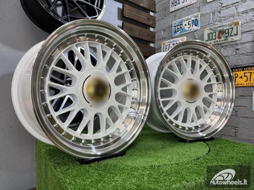 Ratlankis Laredo BBS LM style 17X8.5J 5X112/5X120 ET20 72.56 White with Diamond cut lip ( Audi A4/A6, VW Golf/Jetta, Mercedes E/S/SL/CL, BMW 3-5-6-8 E46/E90/E39/E60 ) 