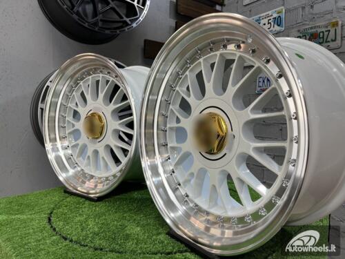 Ratlankis Laredo BBS LM style 17X8.5J 5X112/5X120 ET20 72.56 White with Diamond cut lip ( Audi A4/A6, VW Golf/Jetta, Mercedes E/S/SL/CL, BMW 3-5-6-8 E46/E90/E39/E60 ) 