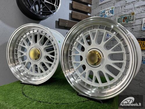 Ratlankis Laredo BBS LM style 17X8.5J 5X112/5X120 ET20 72.56 White with Diamond cut lip ( Audi A4/A6, VW Golf/Jetta, Mercedes E/S/SL/CL, BMW 3-5-6-8 E46/E90/E39/E60 ) 