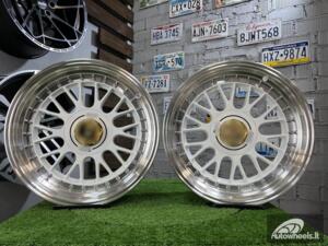 Ratlankis Laredo BBS LM style | R17X8.5J 5X112/5X120 ET20 72.56 White with Diamond cut lip ( Audi A4/A6, VW Golf/Jetta, E/S/SL/CL, BMW 3-5-6-8 E46/E90/E39/E60 ) 