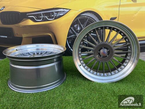 Ratlankis Alpina style with lip 19X8.5J 5X112/5X120 ET25 74.1 Grey with polished lip ( BMW 3-5-6-8 E46/E90/E39/E60/E63/E31 )