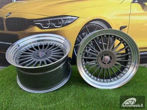 Ratlankis Alpina style with lip 19X10J 5X112/5X120 ET20 74.1 Grey with polished lip ( BMW 3-5-6-8 E46/E90/E39/E60/E63/E31 )