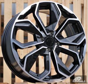 Ratlankis R17x7  4X100  ET  40  60.1  B5296  (BY1381)  Black Polished (MB)  For RENAU  (Z3)