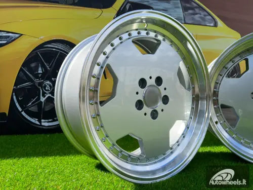 Ratlankis R17x9.5  5X112  ET  25  66.6  B5852  (BY1781)  Silver+Polished Lip (SP)  For MER  (Z2)  (MONOBLOCK Style)