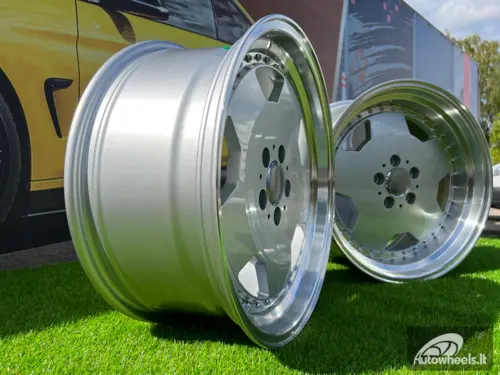 Ratlankis R17x9.5  5X112  ET  25  66.6  B5852  (BY1781)  Silver+Polished Lip (SP)  For MER  (Z2)  (MONOBLOCK Style)