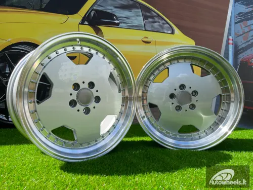 Ratlankis R17x9.5  5X112  ET  25  66.6  B5852  (BY1781)  Silver+Polished Lip (SP)  For MER  (Z2)  (MONOBLOCK Style)