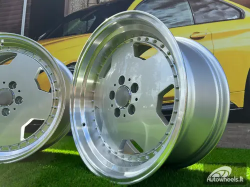 Ratlankis R17x9.5  5X112  ET  25  66.6  B5852  (BY1781)  Silver+Polished Lip (SP)  For MER  (Z2)  (MONOBLOCK Style)