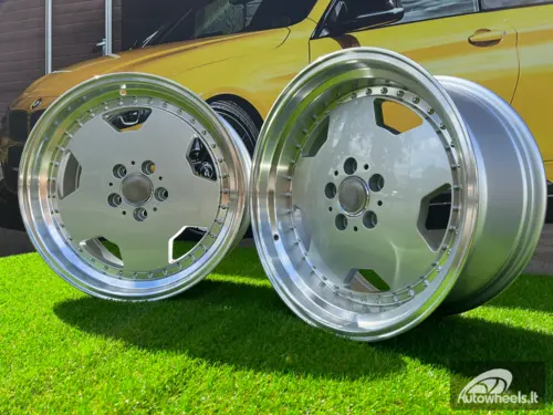 Ratlankis R17x9.5  5X112  ET  25  66.6  B5852  (BY1781)  Silver+Polished Lip (SP)  For MER  (Z2)  (MONOBLOCK Style)