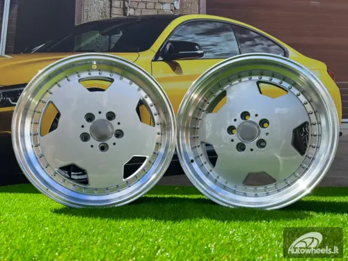 Ratlankis R17x9.5  5X112  ET  25  66.6  B5852  (BY1781)  Silver+Polished Lip (SP)  For MER  (Z2)  (MONOBLOCK Style)